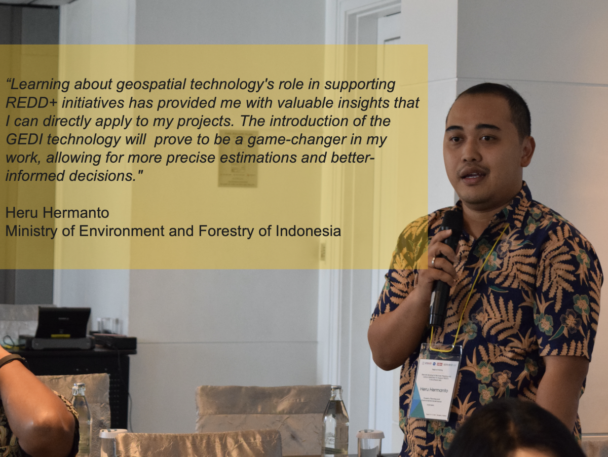 Mr. Heru Hermanto shares his perspectives on the training.
