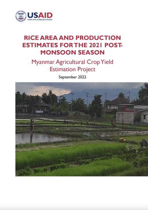 Rice Area and Production Estimates for the 2021 Post-monsoon Season