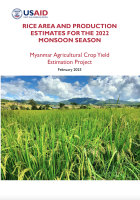 Cover page of Rice Area and Production Estimates for the 2022 Monsoon Season